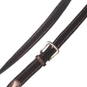 Torino Brown & Black Woven Braided Stretch Elastic‎ Belt Mens 44 Causal Buisness